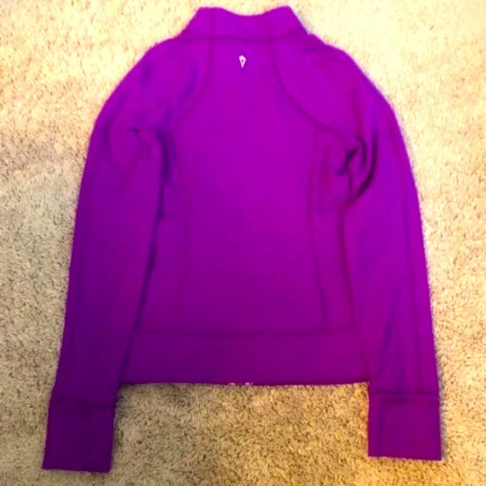 LULULEMON IVIVVA Perfect Your Practice Track Jacket Luon Fuchsia Girls 10